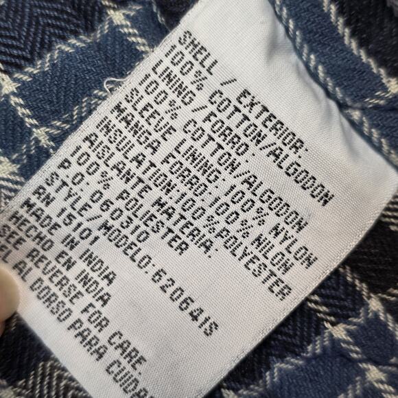 Coleman Outdoor Men's L VTG Denim Chore Jacket Lined Corduroy Collar Distressed - Picture 14 of 15